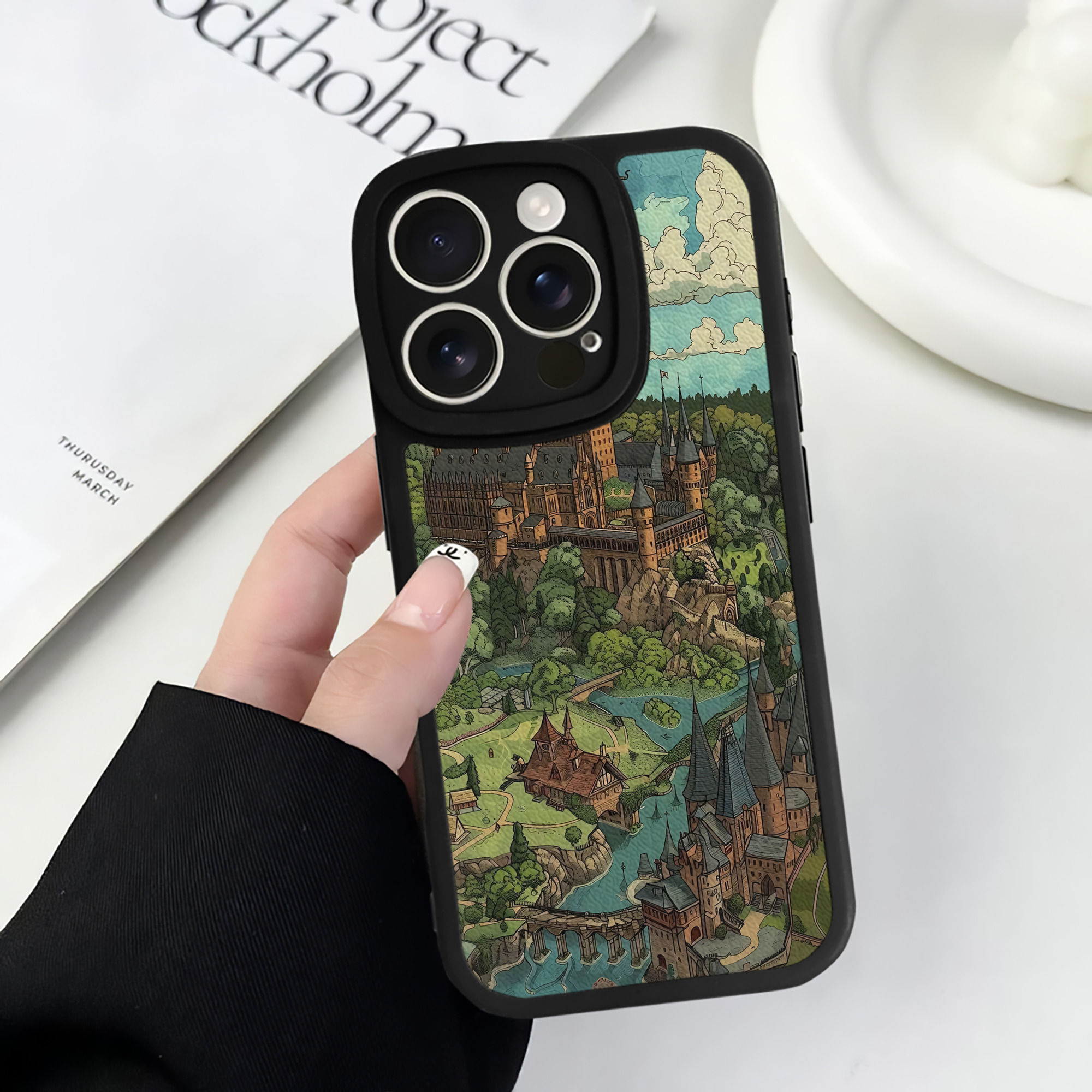 （画像用） Harry Potter ハリー・ポッターシリーズ 【iPhone 16シリーズ対応】シリコンスマホケース（レザー調） 材質：シリコン